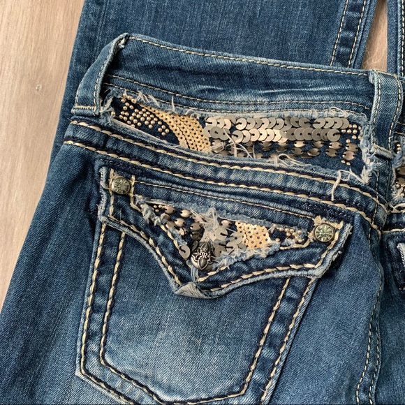 Miss Me boot cut jeans Je5688b2l Size 27 - Picture 7 of 7